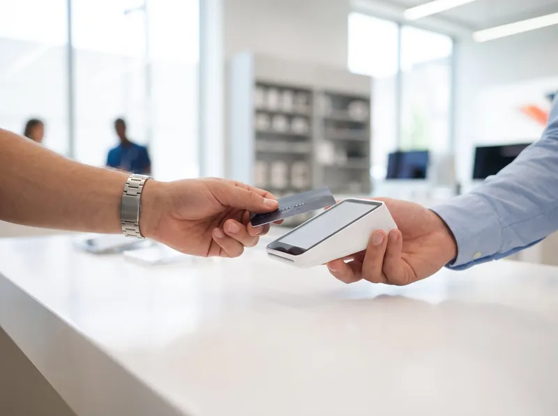 Card tap on a payment terminal